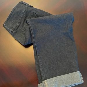 Denim Capri with turnover cuff